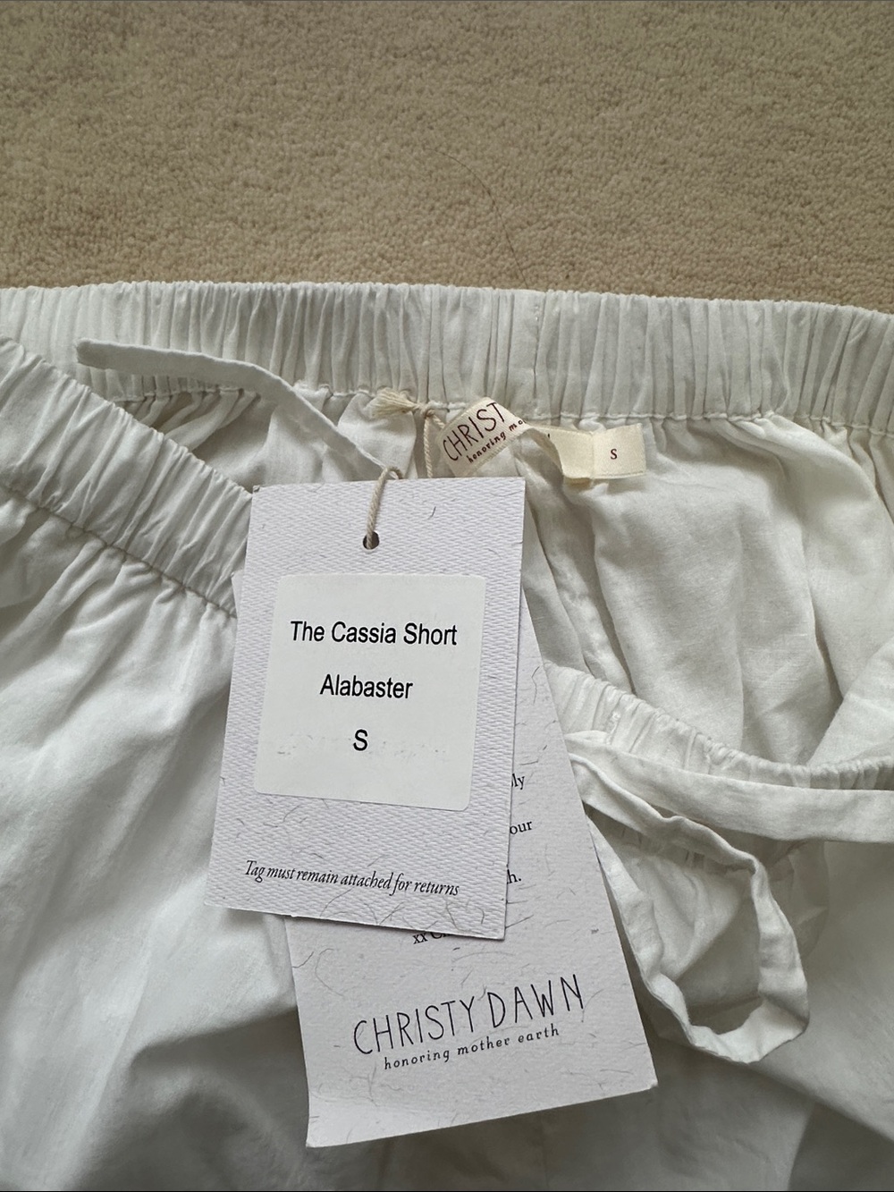 NWT Christy Dawn Cassia Shorts White S - Picture 3 of 4